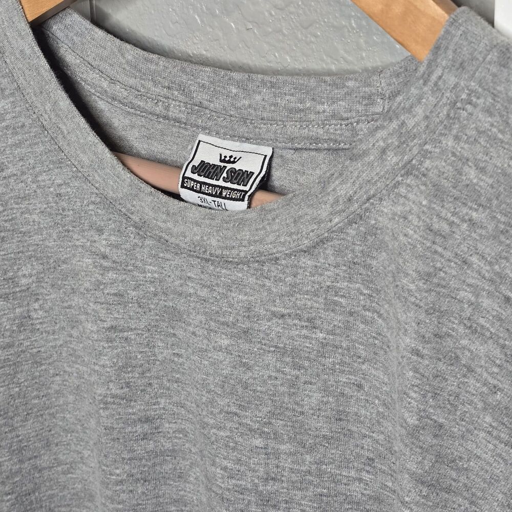 John Son Men's 3XLT Gray Super Heavyweight Long Sleeve Shirt